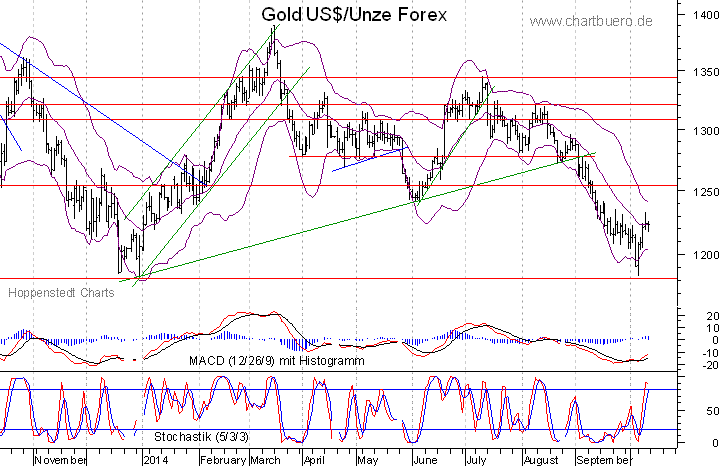 kurzfristiger Gold Chart